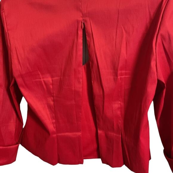 J. R. Nites by Caliendo Jacket Size 10 Vintage Red Rhinestone Buckle Zip Back - Picture 10 of 15